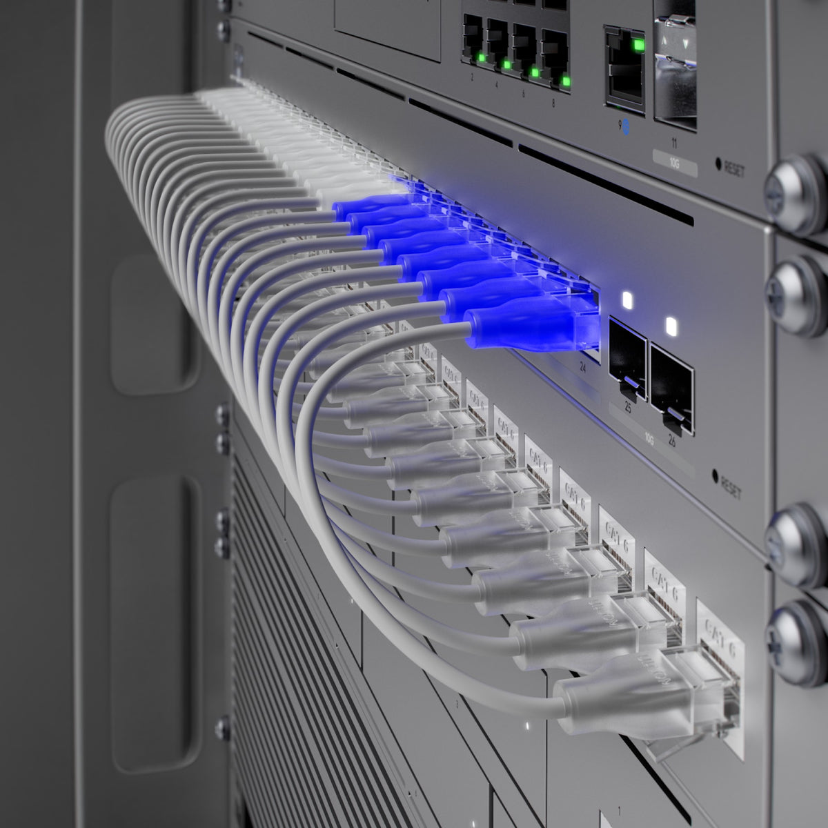 UniFi patch cable with translucent boote