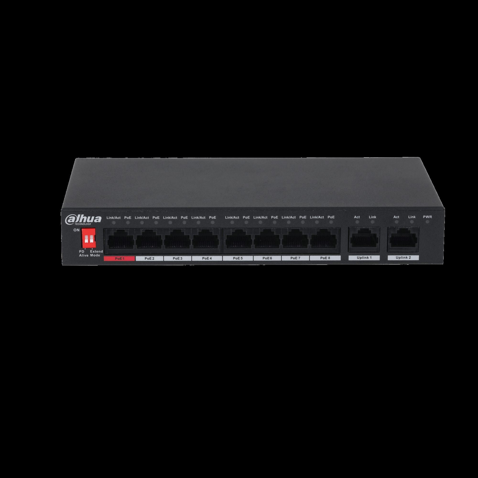 Dahua PFS3010-8ET-96-V2 Commutateur de bureau non géré 10 ports avec 8 ports PoE