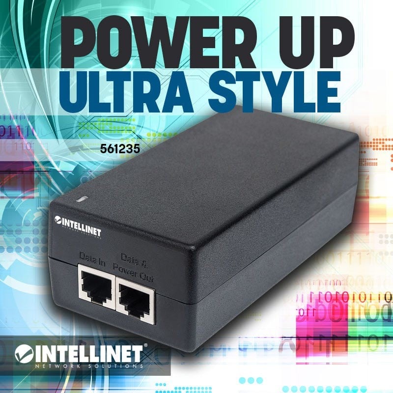 Intellinet 561235 adaptateur et injecteur PoE Gigabit Ethernet 48 V