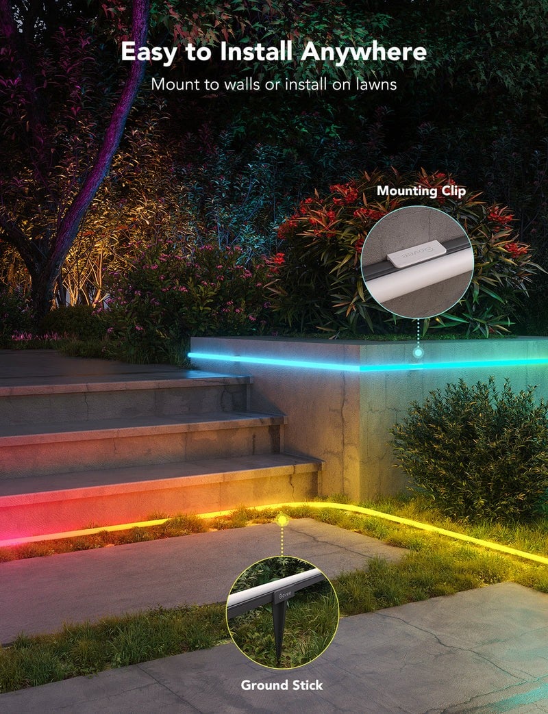 Govee H61A83D1 Bandes lumineuses néon RGBIC extérieures 10m