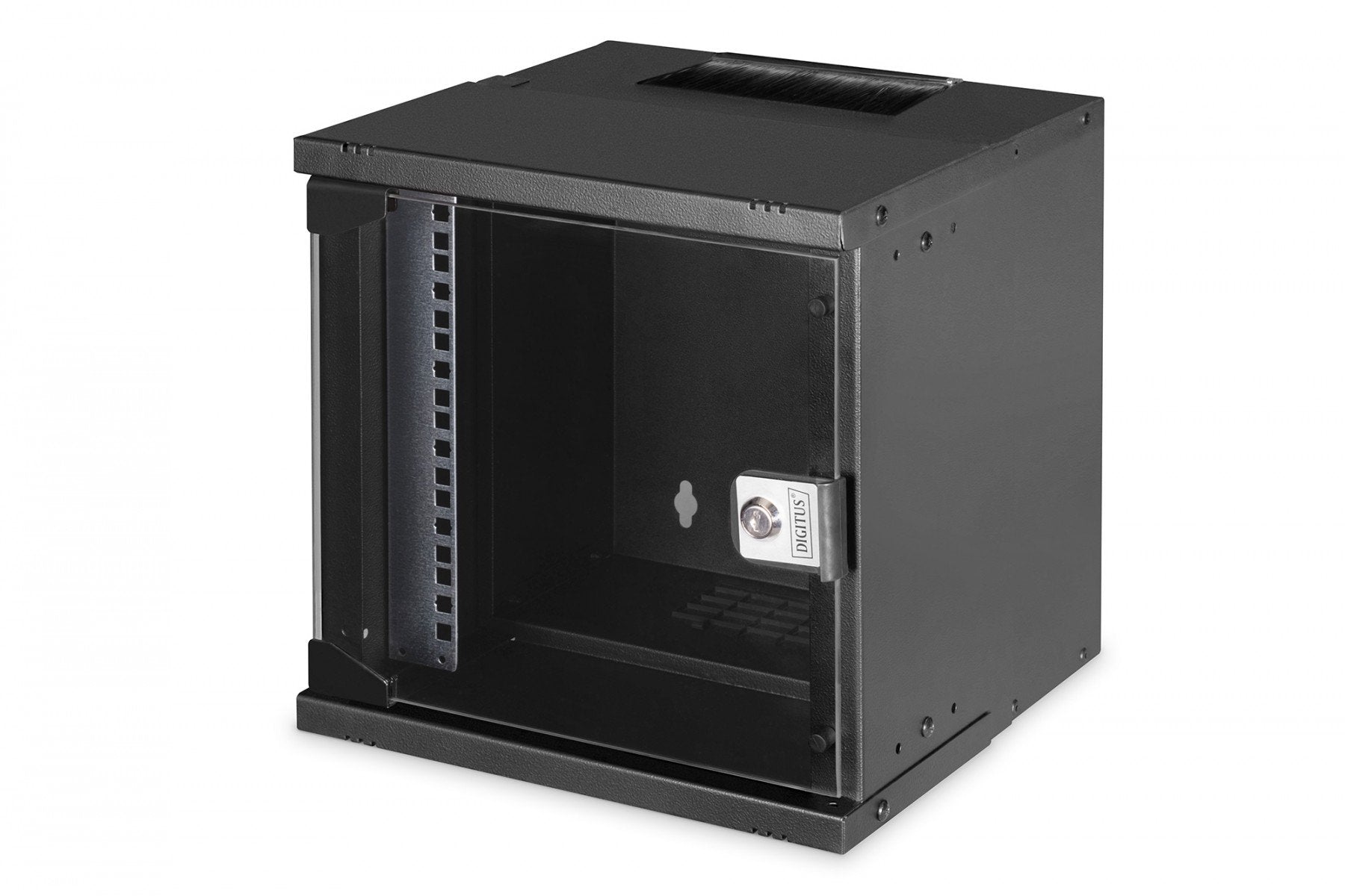 "Armoire réseau murale 10"" 6U, SOHO PRO 325 x 315 x 300 mm, porte en verre, noire, non assemblée, 30 kg"