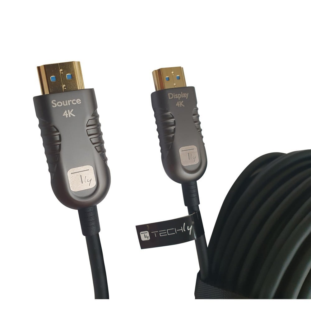 Techly ICOC HDMI-HY2-020 Câble optique actif HDMI 2.0 4K60Hz 20m 18Gbps