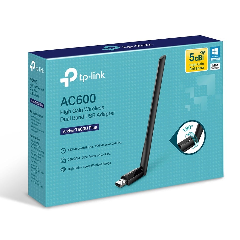 TP-Link Archer T600U Plus AC600 USB Ethernet Adapter