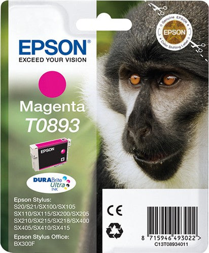 EPSON 1LB T0893 ink cartridge magenta low capacity 3.5ml 1-pack blister without alarm