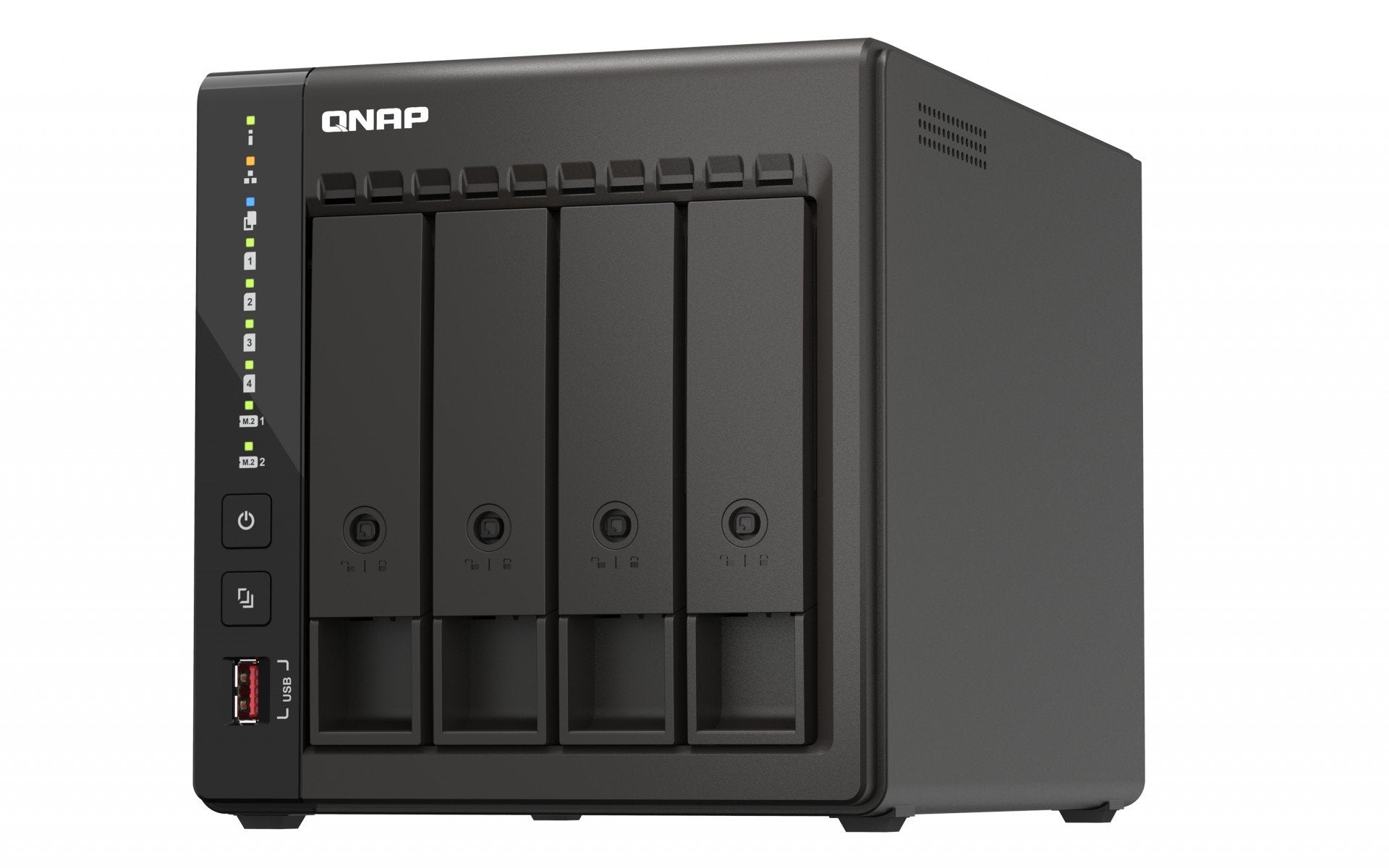 QNAP TS-453E-8G 4-bay desktop NAS Intel Celeron J6412 4C 2.0GHz burst 2.6GHz onboard 8Go RAM 2xHDMI 1.4b 2xM.2 2280 PCIe slots