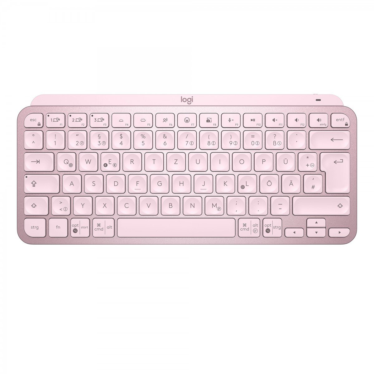 Logitech Master MX Keys Mini clavier Bureau RF sans fil + Bluetooth QWERTY Anglais Rose