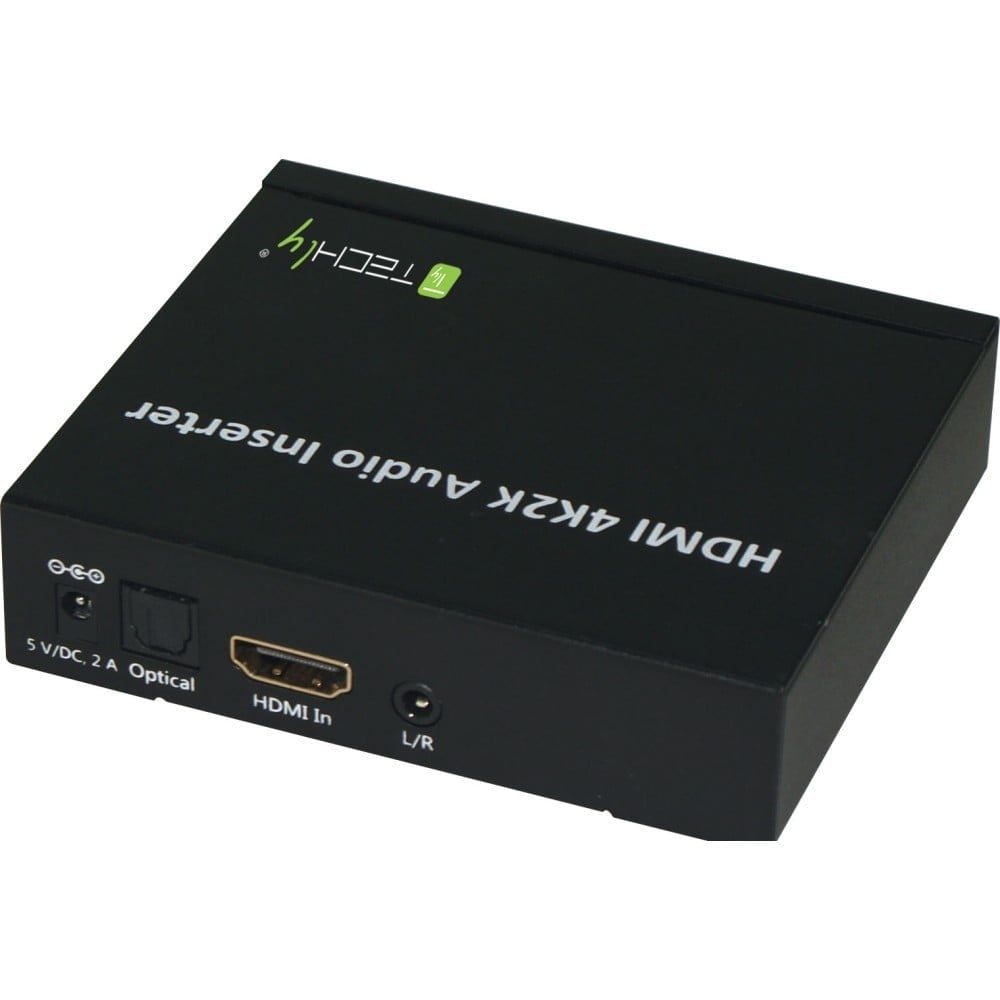 Techly IDATA HDMI-AI4K Inséreur audio SPDIF 5.1CH, analogique 3.5mm 2CH vers HDMI 4K30Hz