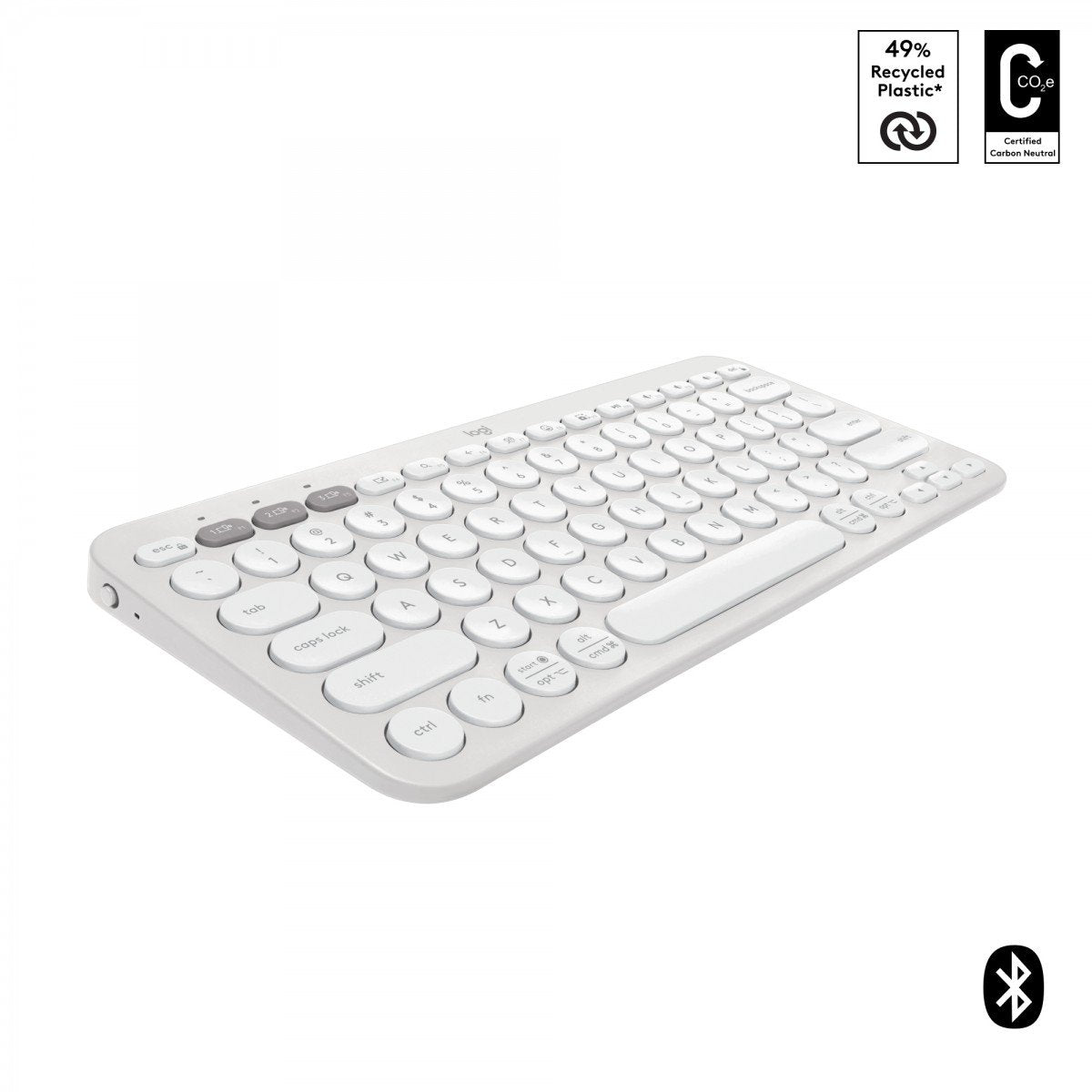 Logitech 920-011852 clavier Universel Bluetooth QWERTY US International Blanc
