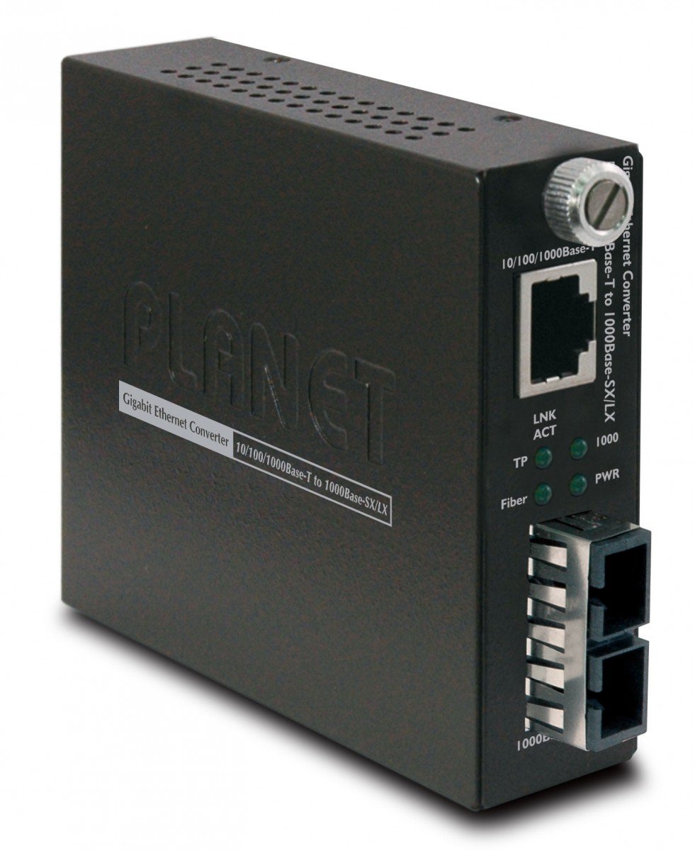 PLANET GST-802 convertisseur de support réseau 2000 Mbit/s 850 nm Multimode Noir