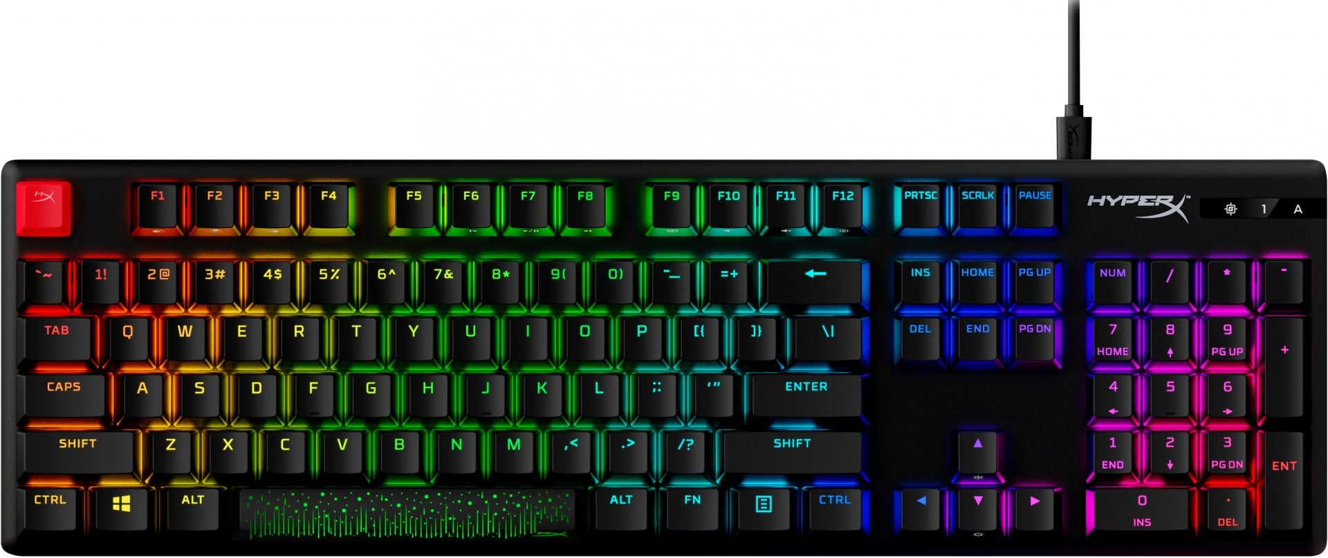 Clavier mécanique HyperX Alloy Origins RGB - interrupteurs HX Blue - QWERTY US INT