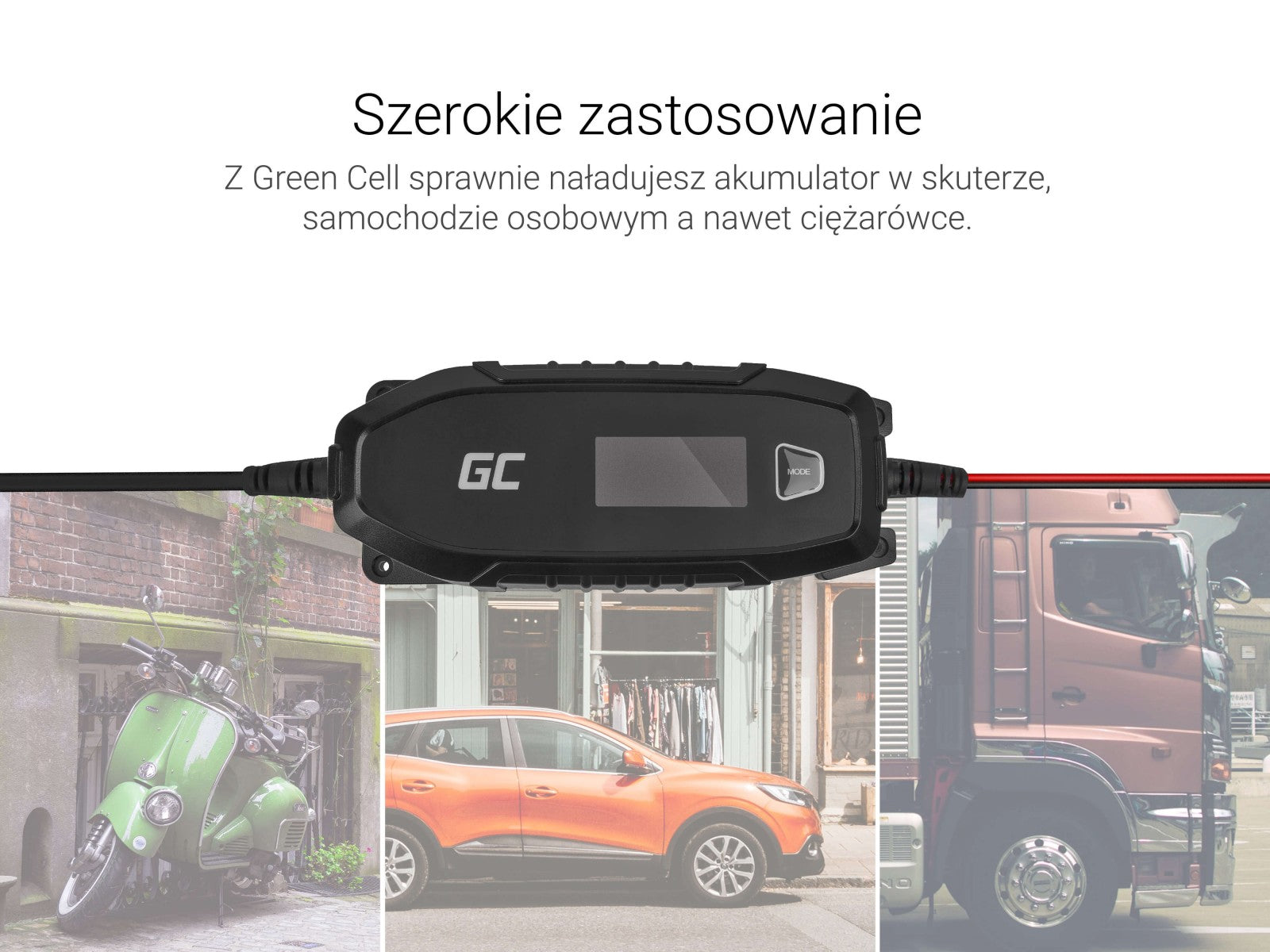 Green Cell Charger for accumulators 6V 12V 4A with diagnostics function - 6/12 V - Type C (Europlug) - 0,048 kW - 4 A - 220-240 V - 50 Hz