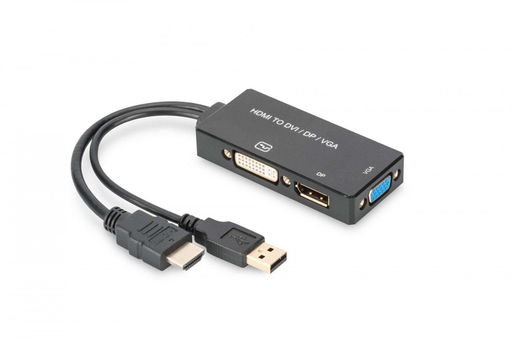 Digitus AK-330403-002-S câble vidéo et adaptateur 0,2 m HDMI Type A (Standard) DVI-D Noir