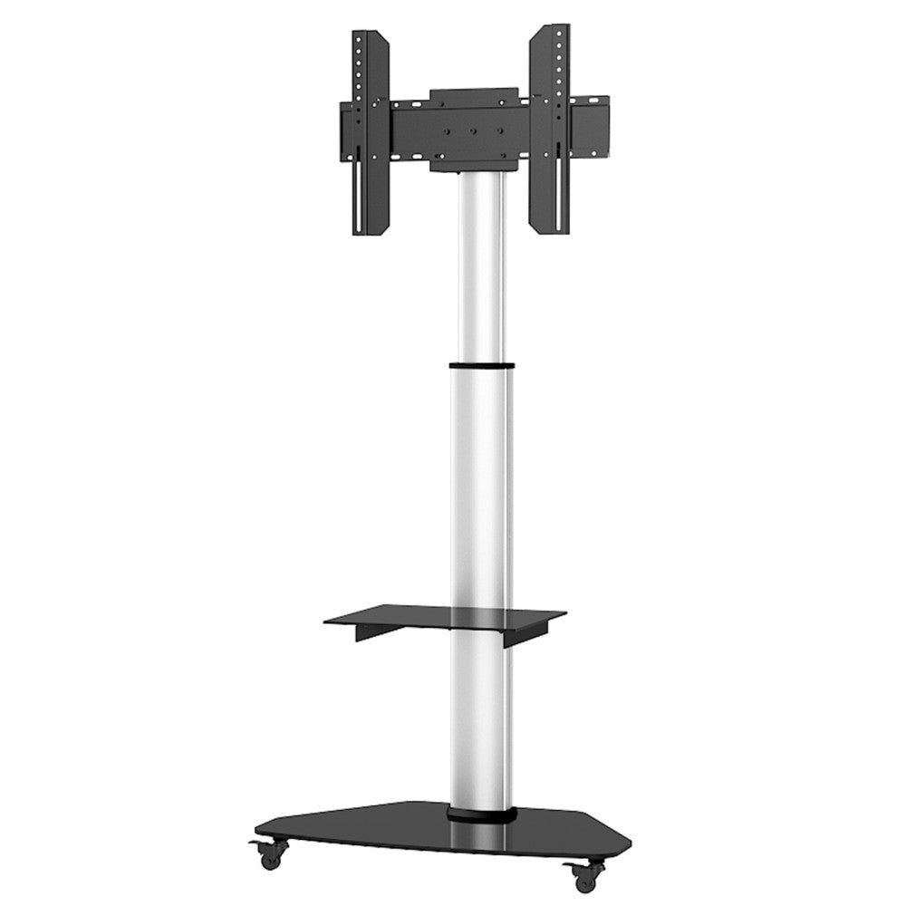 "Techly ICA-TR3SL Support TV mobile 37-70"" jusqu'a 40kg réglable 2 étageres"