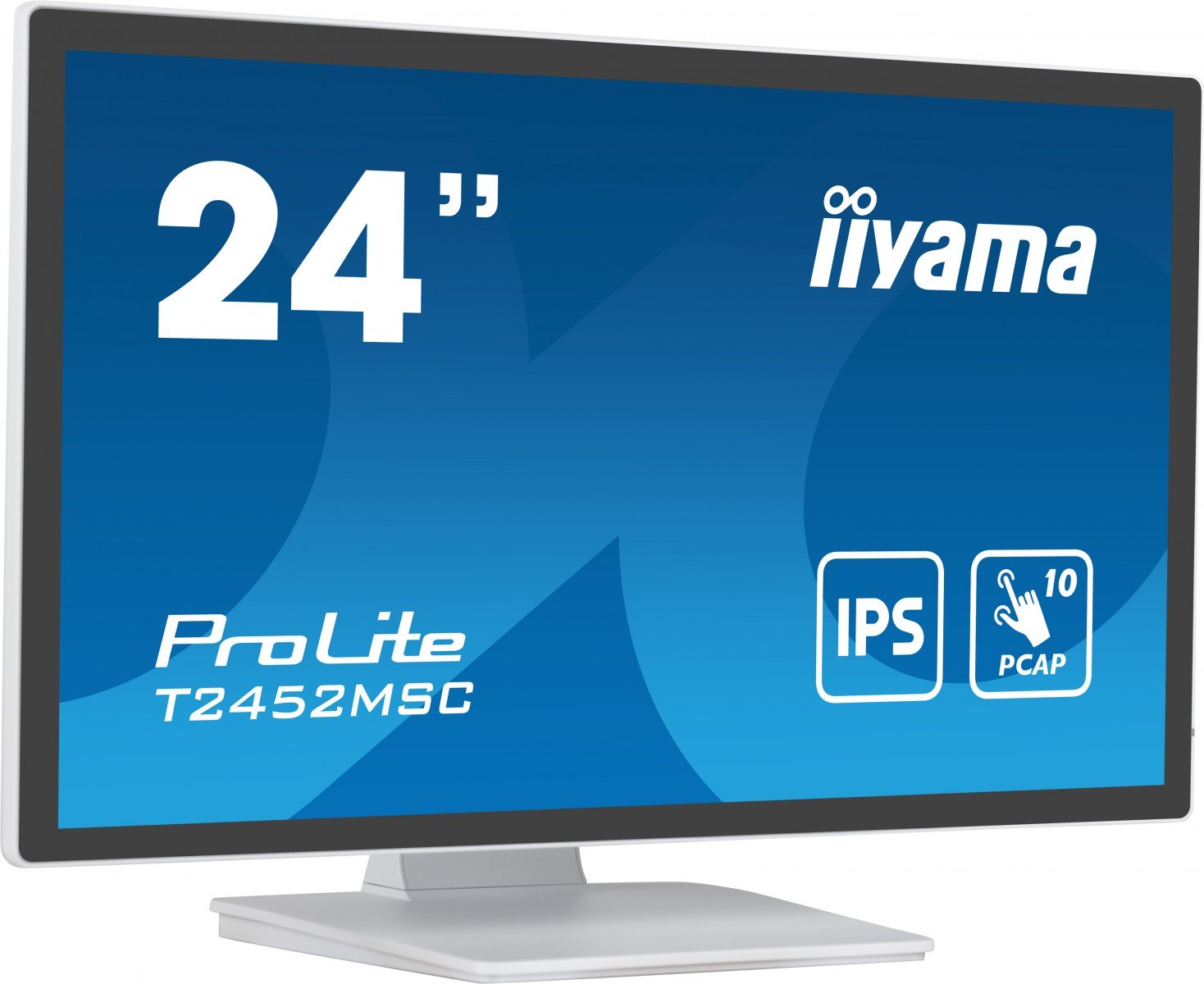 iiyama ProLite T2452MSC-W1 écran plat de PC 61 cm (24") 1920 x 1080 pixels Full HD LCD Écran tactile Multi-utilisateur Blanc