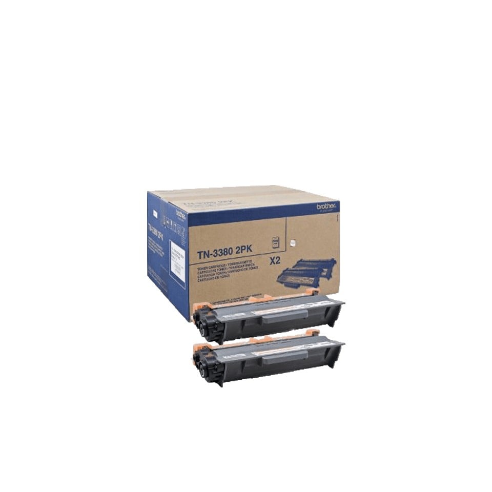 Brother TN-3380TWIN Cartouche de toner 2 piece(s) Original Noir