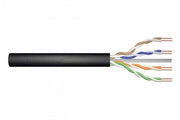 CAT 6 U-UTP outdoor installation cable, 250 MHz Fca (PVC), AWG 24/1, w/o cross, 50 m, sx, black