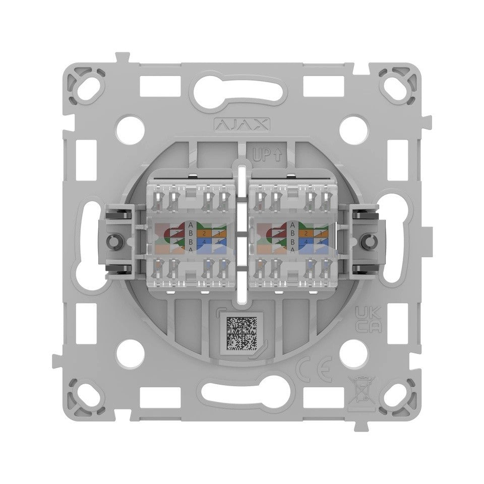 Ajax Systems 128848.165.BL Prise LAN RJ45 encastrée verticale noire - OutletCore (LAN) verticale