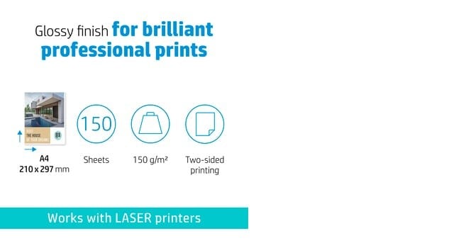 HP 150 Professional glossy paper laser CG965A 150g/m2 A4 150 sheets 1-pack