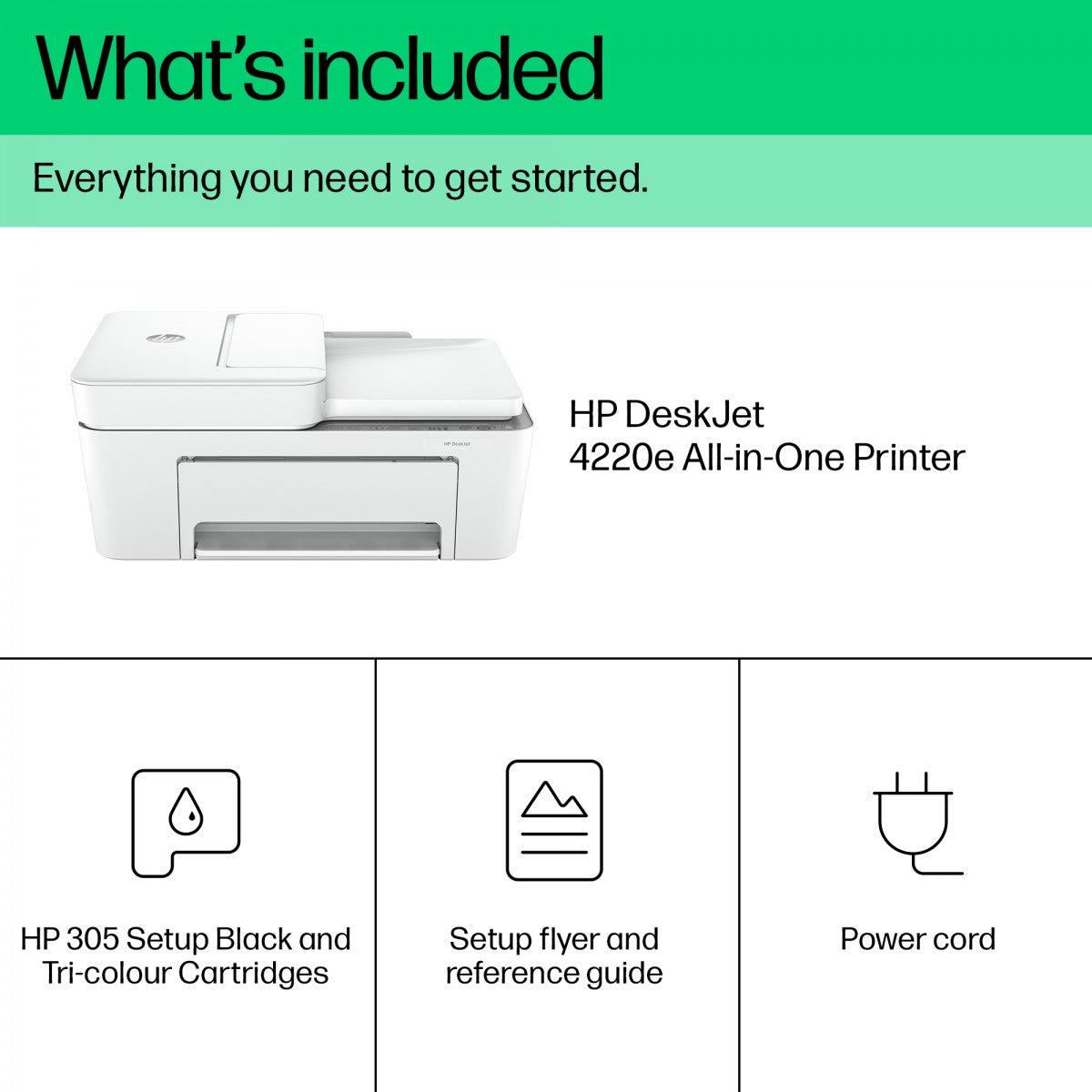 HP DeskJet 4220e All-in-One Printer A jet d'encre thermique A4 4800 x 1200 DPI 8,5 ppm Wifi