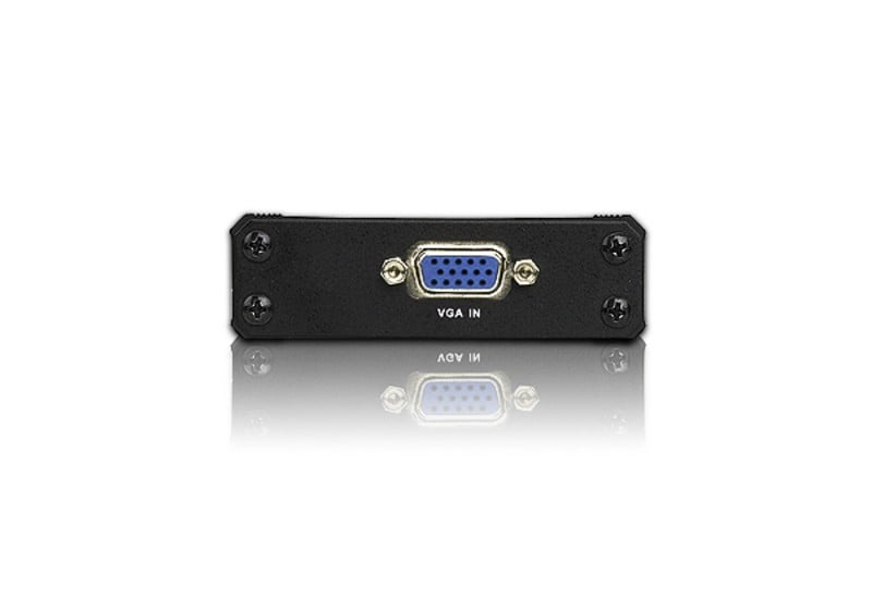 ATEN Convertisseur VGA-DVI - Noir - Métal - 1920 x 1200 pixels - 1920 x 1200 pixels - 165 MHz - VGA (D-Sub)