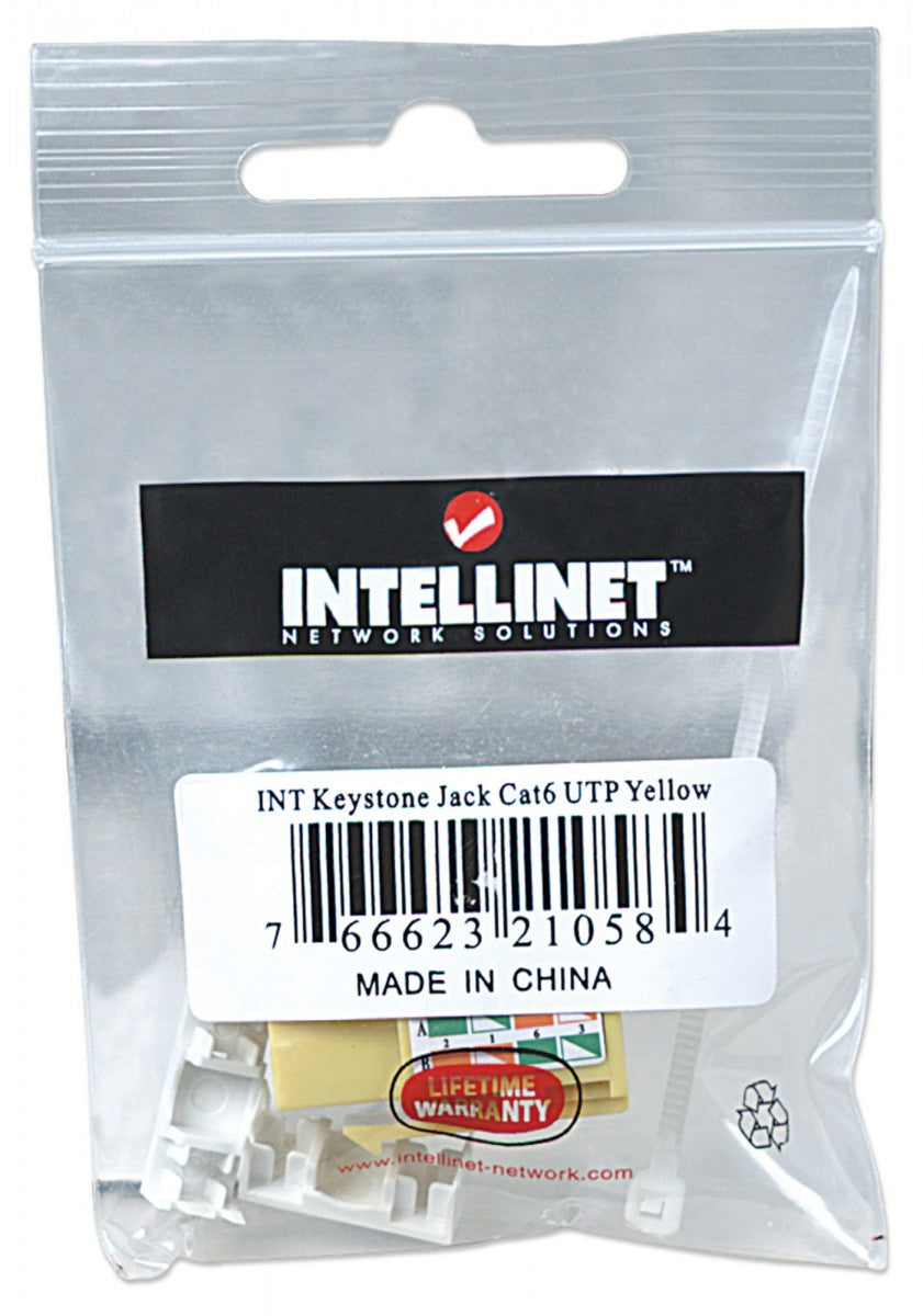 Intellinet 210584 Module keystone C6 UTP jaune