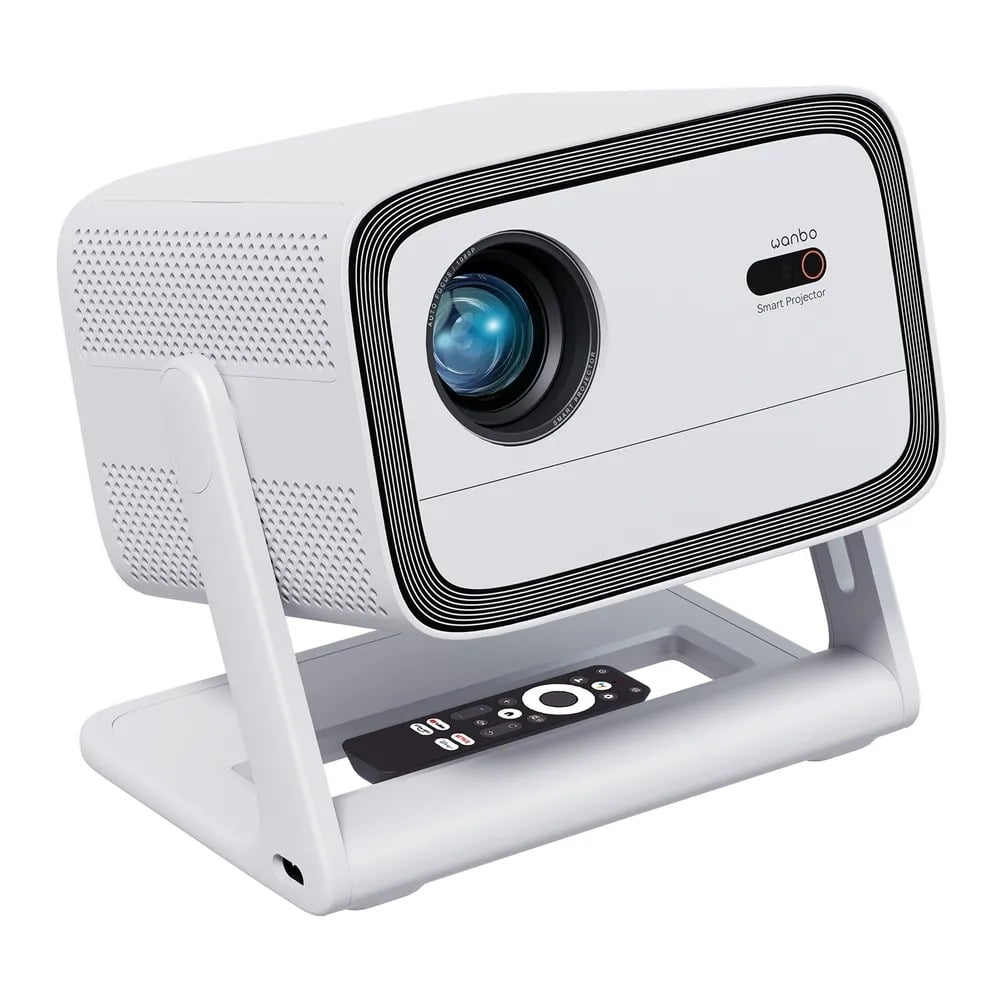 Wanbo Vali 1 Blanc | Projecteur | Full HD, 900 ANSI, Android TV 11, Gimbal