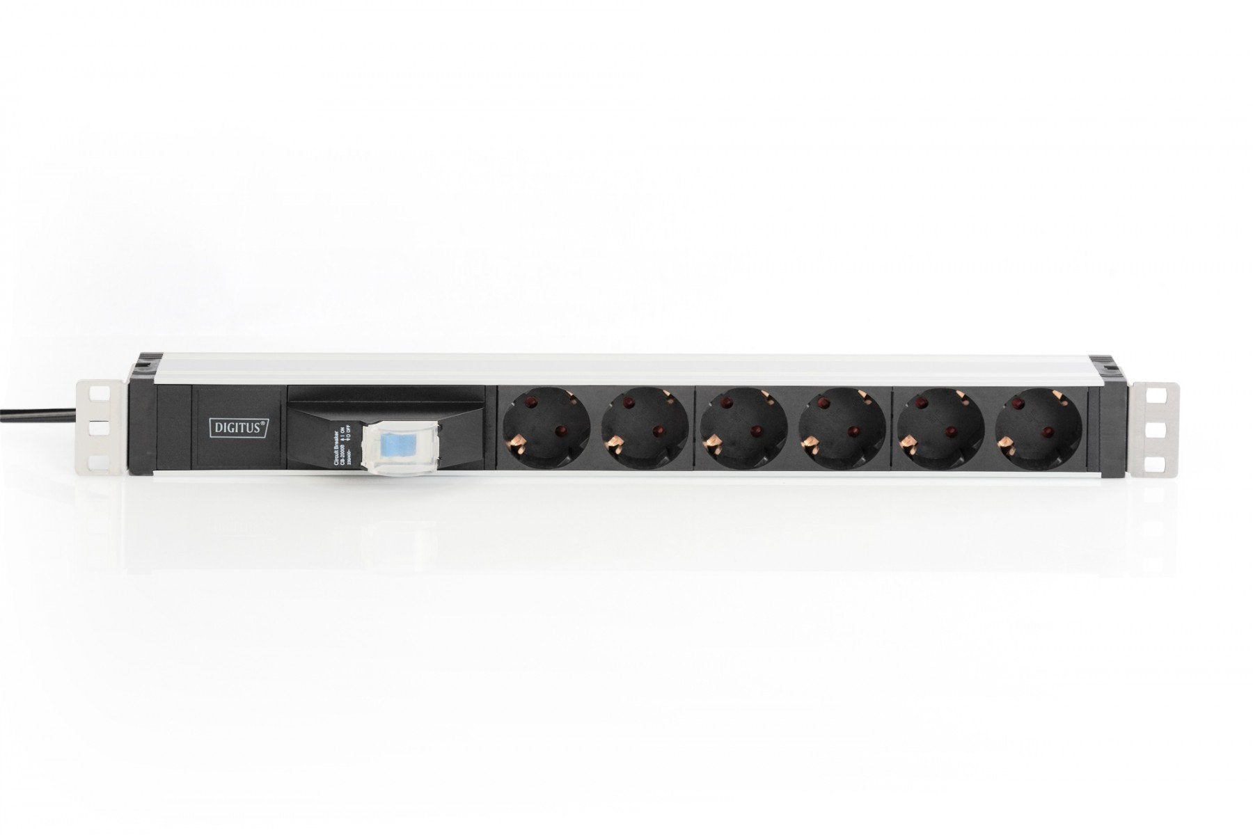 Digitus DN-95417 unité de distribution d'énergie 6 sortie(s) CA 0U/1U Noir, Argent