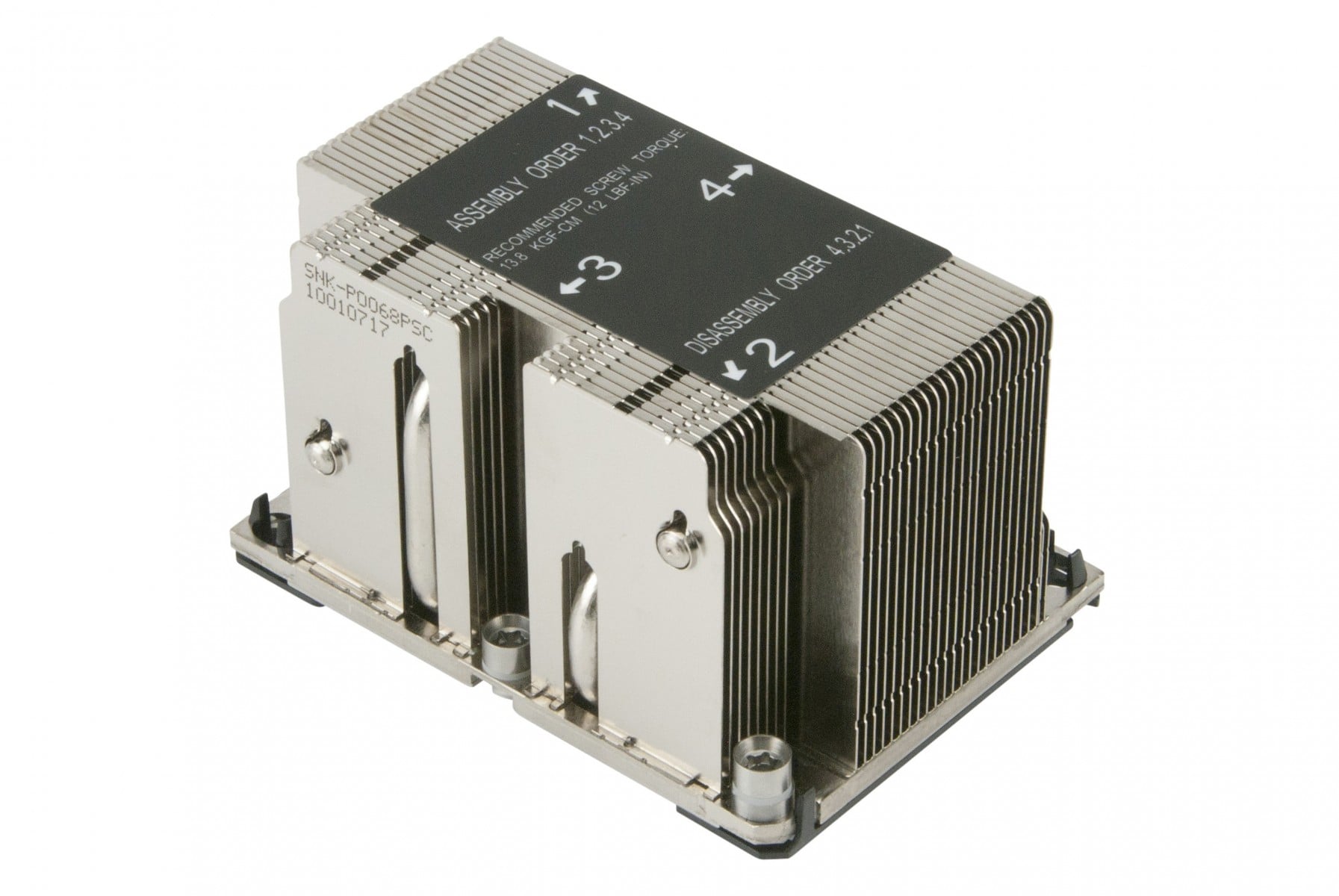 Supermicro SNK-P0068PSC systeme de refroidissement d’ordinateur Processeur Dissipateur thermique/Radiateur Gris