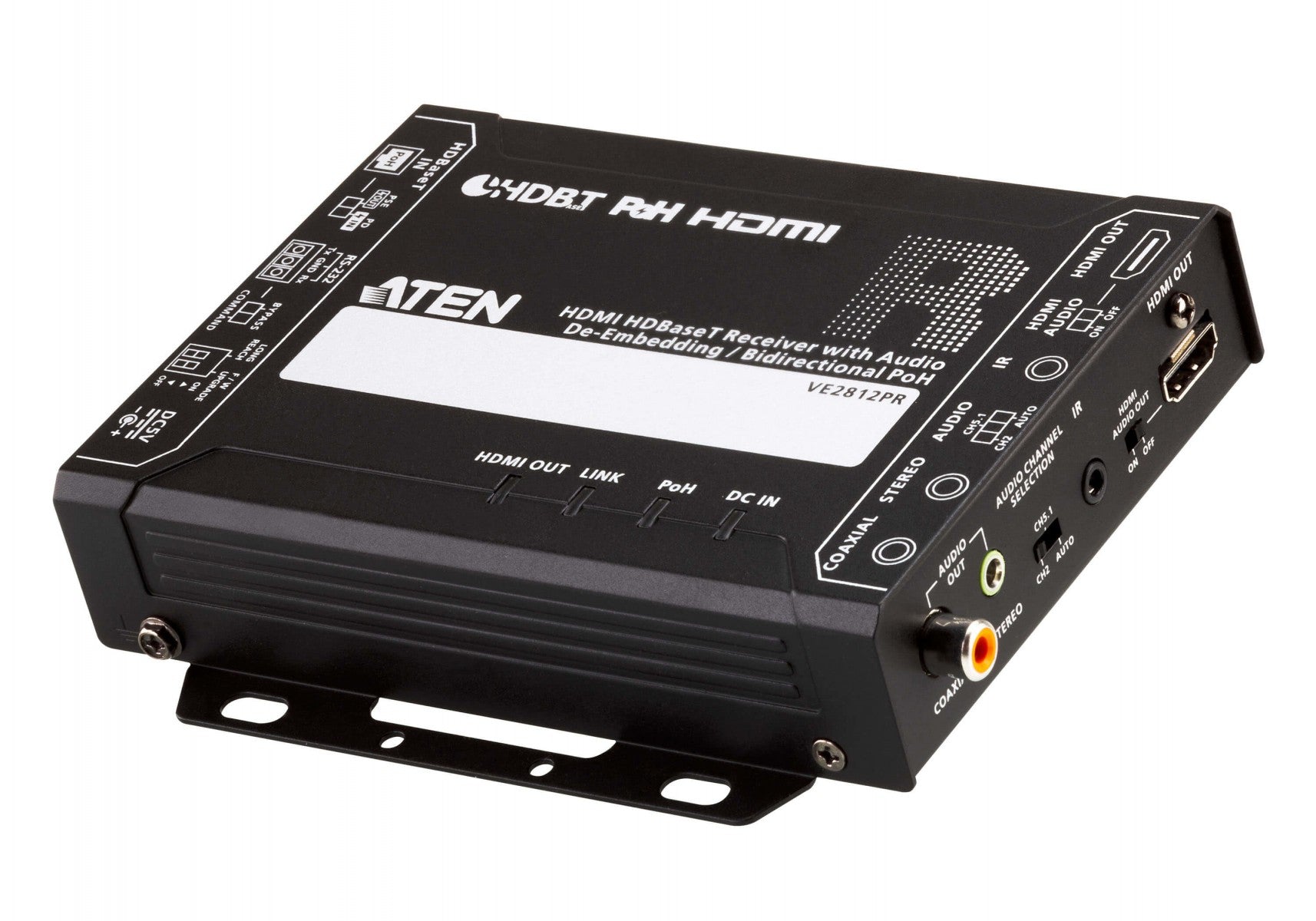 ATEN VE2812PR récepteur HDBaseT avec extraction audio / PoH bidirectionnel