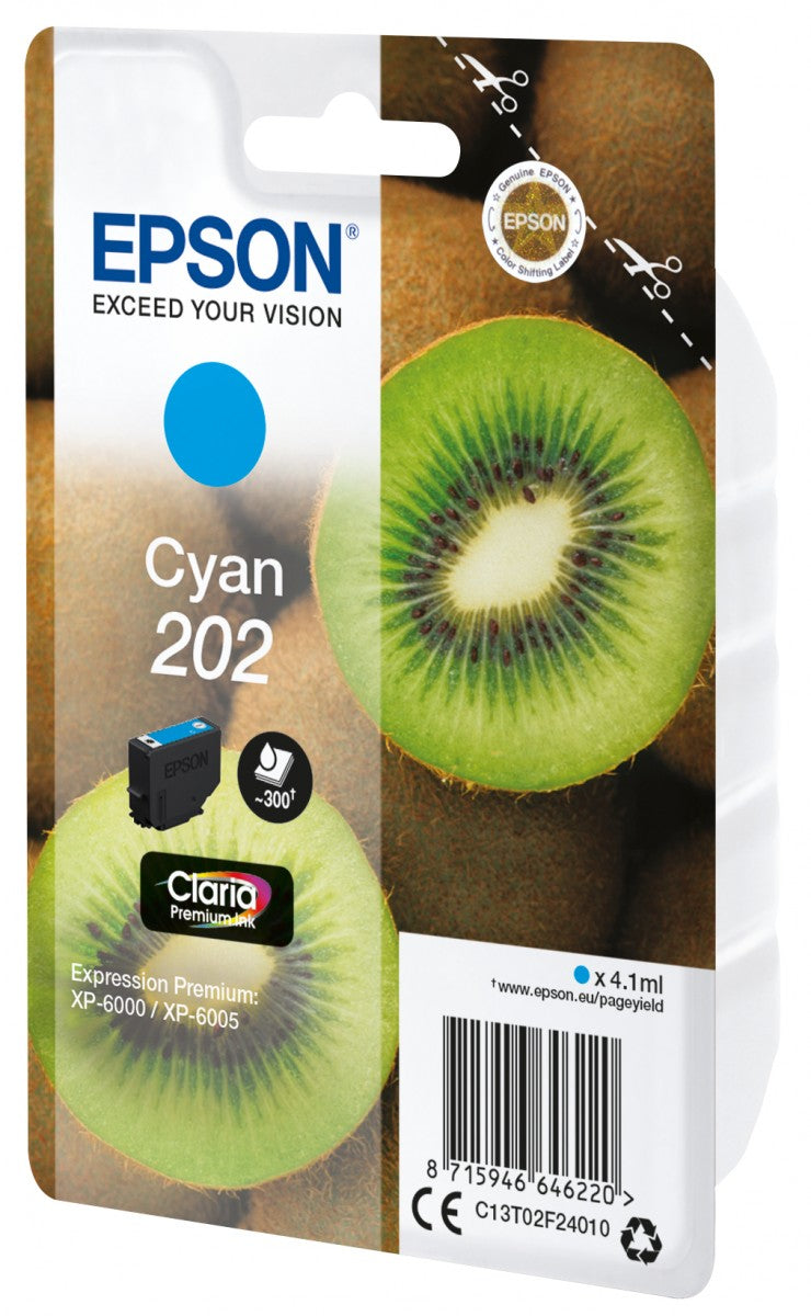 EPSON 1LB Singlepack Cyan 202 Kiwi Clara Premium Ink