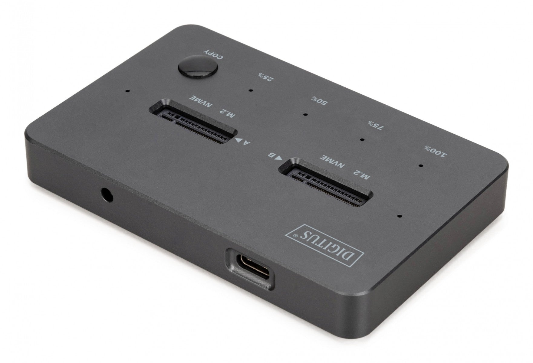 Digitus DA-71545-1 Station d'accueil pour disques avec fonction de clonage | USB-C 3.1 Gen2 10Gbps | SSD M.2 NVMe (max. 2x 4 To) | Fonction de clonage hors lign