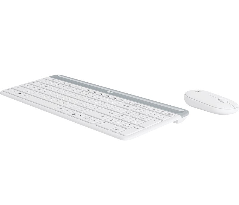 Logitech Slim MK470 clavier Souris incluse Universel RF sans fil QWERTY US International Blanc
