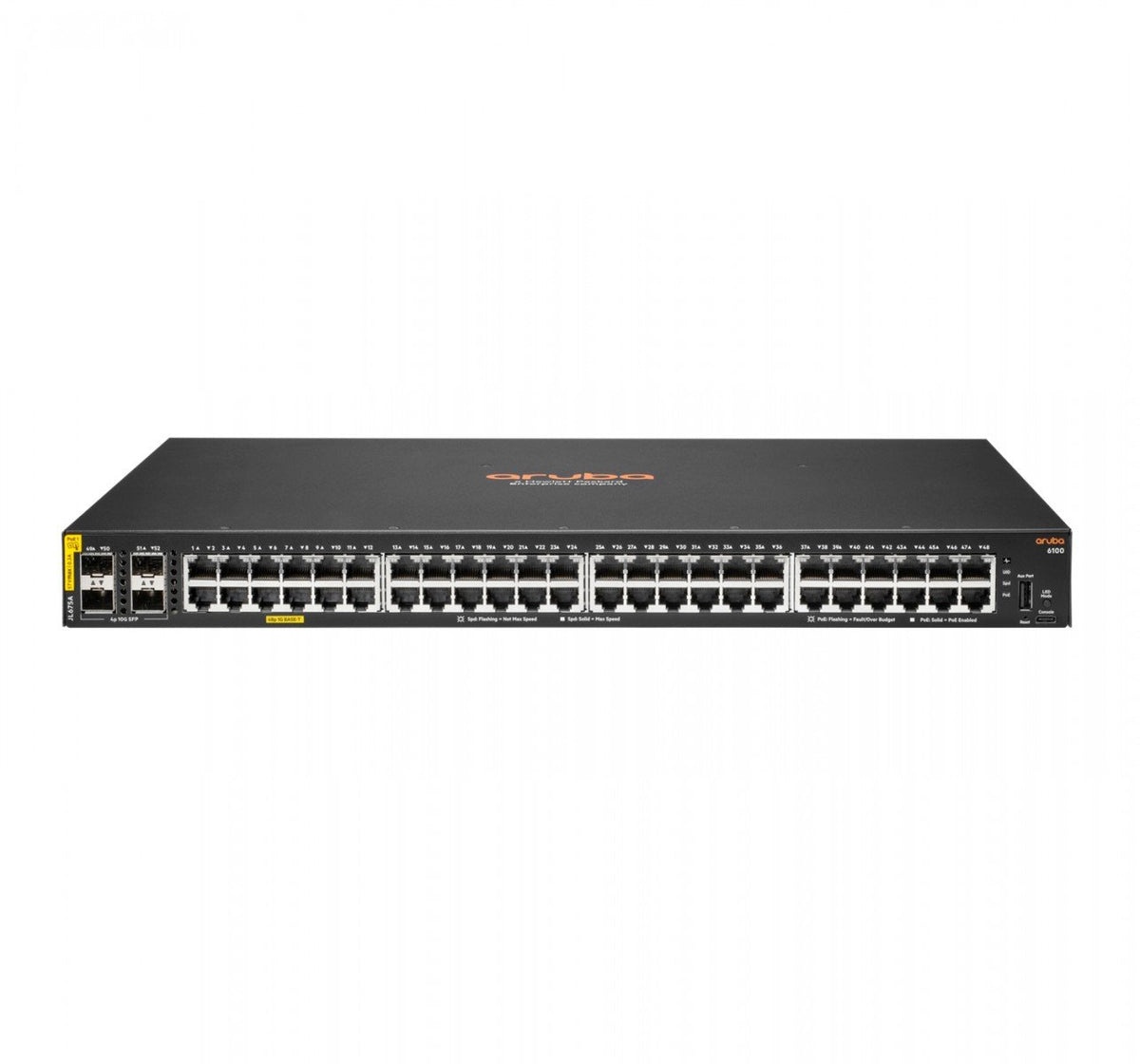 HPE Aruba 6100 Managed 48G 4SFP+ PoE+ 370W Switch