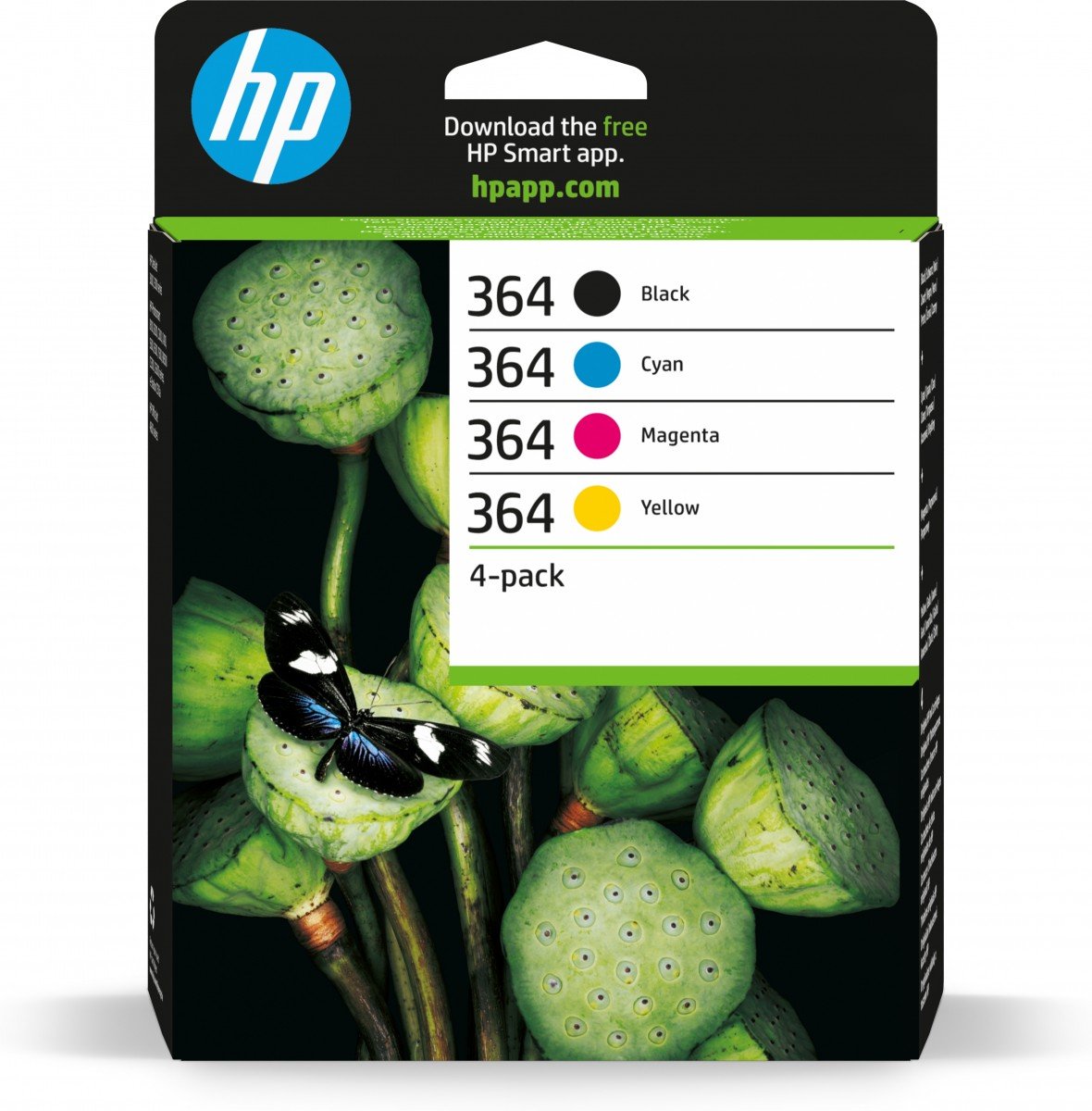 HP 364 original CMYK Ink cartridge N9J73AE Combo 4-Pack Standard Capacity