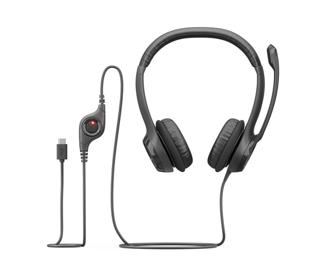 LOGITECH H390 USB-C Computer Headset Midnight Black