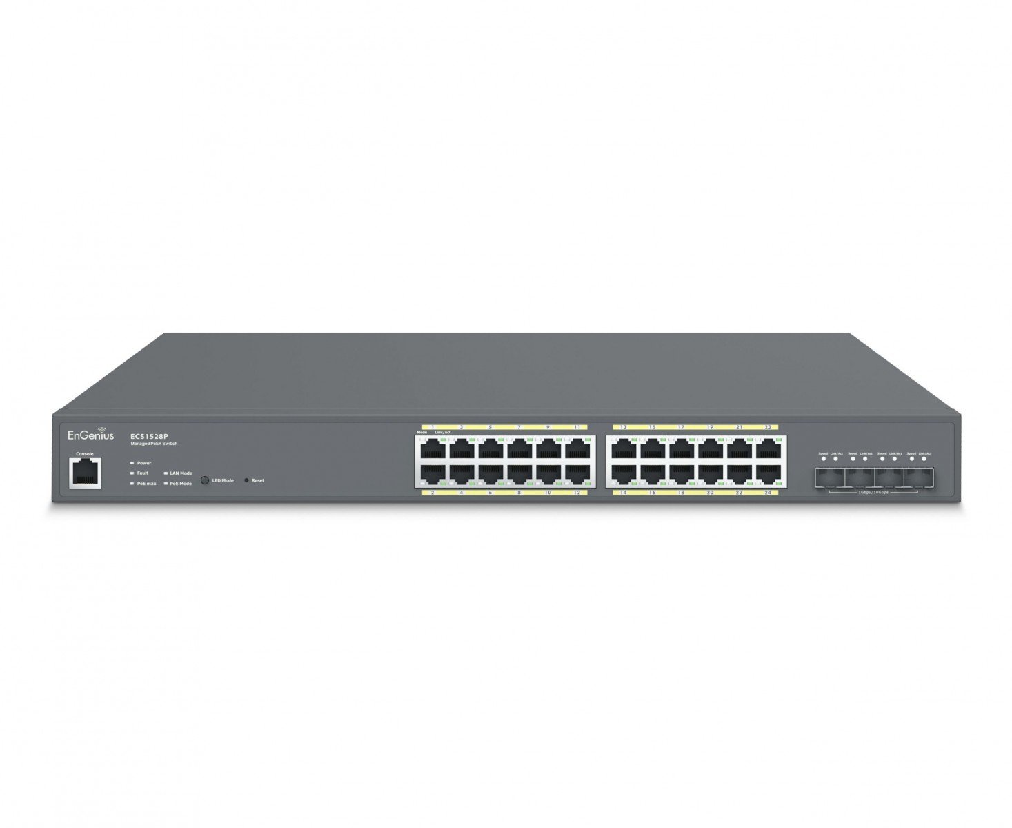 EnGenius ECS1528P Commutateur géré 24x RJ45 Gigabit PoE+ 240W, 4x SFP+, EnGenius Cloud