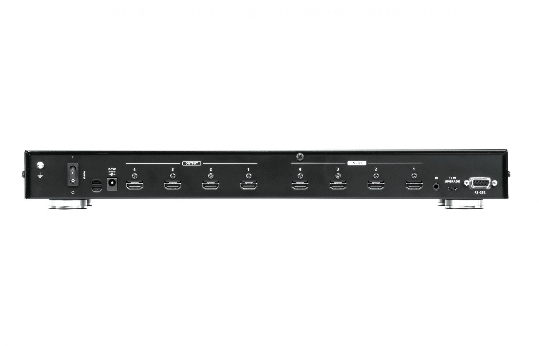 Commutateur matriciel HDMI 4K 4x4 - Commutateur de matrice AV - 10,2 Gbit/s - 340 MHz - 4096 x 2160 pixels - Noir - Métal