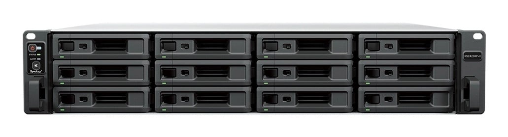 SYNOLOGY RS2423RP+II 12-BAY Rackstation AMD Ryzen Embedded V1780B 8Go RAM HDD/SSD Only