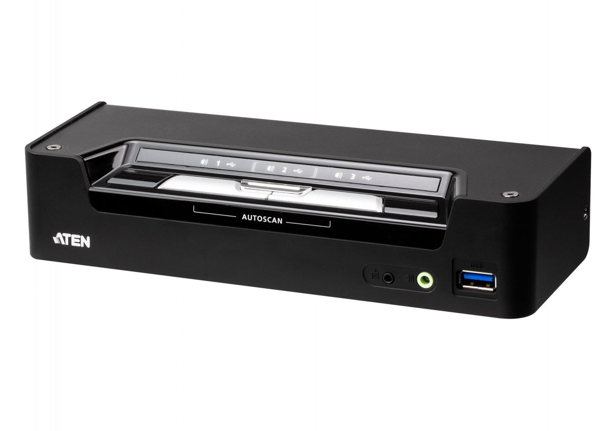 ATEN CS1953 Switch KVM 3 ports 1x DP/USB-C et 2x DP/USB-A