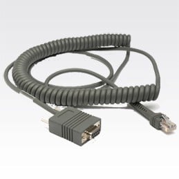 Zebra cable RS232 12ft curly, CBA-R03-C12PAR