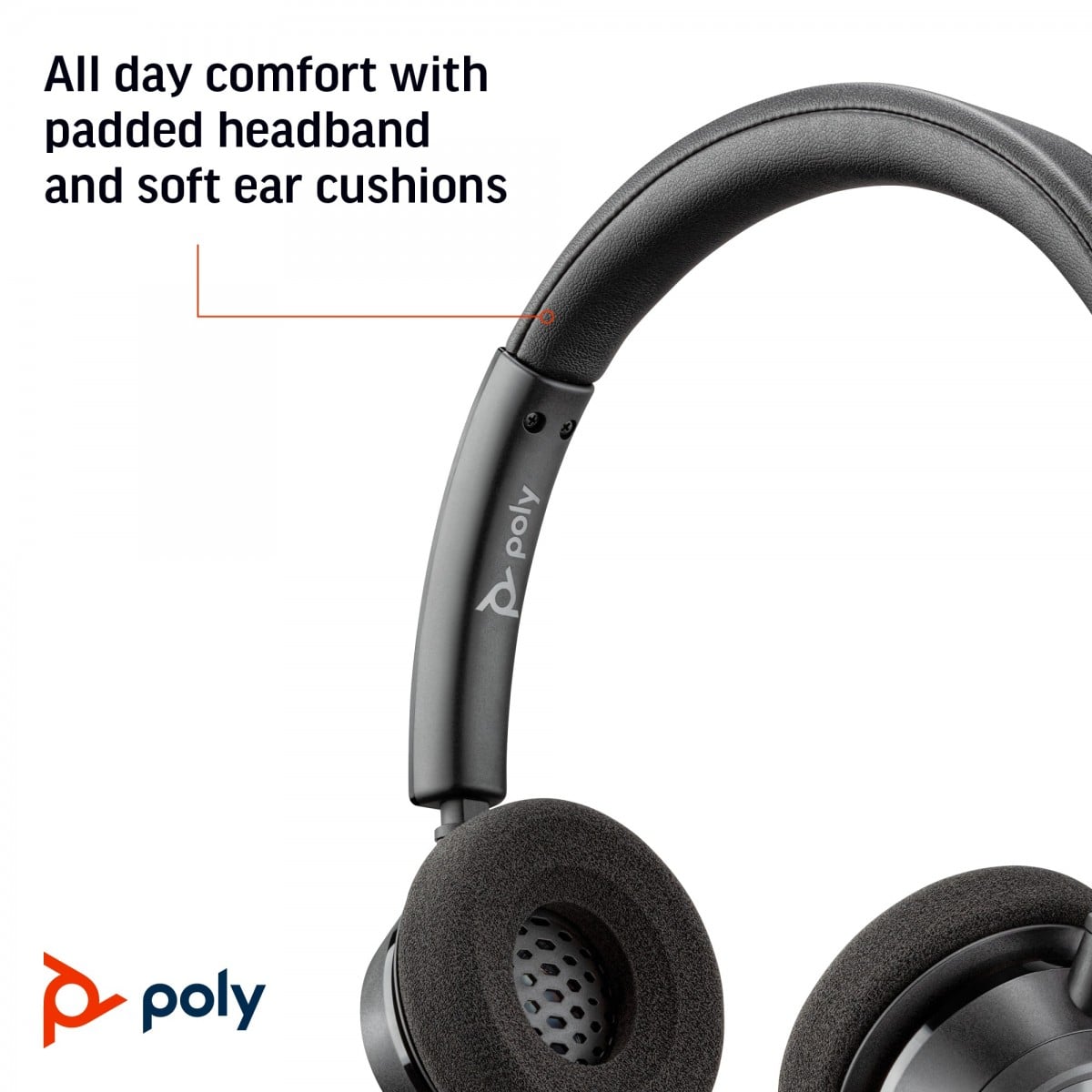 HP Poly Blackwire 3320 USB-A Headset Avec fil Arceau Bureau/Centre d'appels USB Type-A Noir