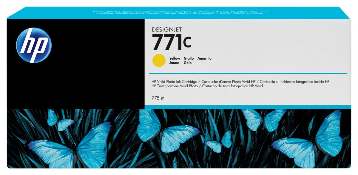 HP 771C original Ink cartridge B6Y10A yellow standard capacity 775ml 1-pack