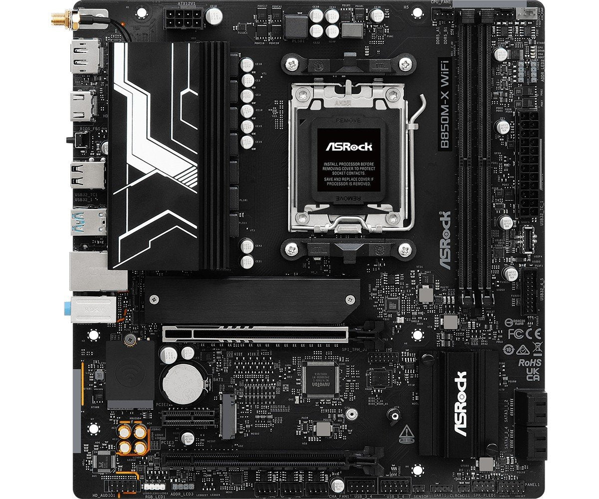 ASRock B850M-X WIFI R2.0 Carte mere Micro ATX avec Wi-Fi 6E et support DDR5