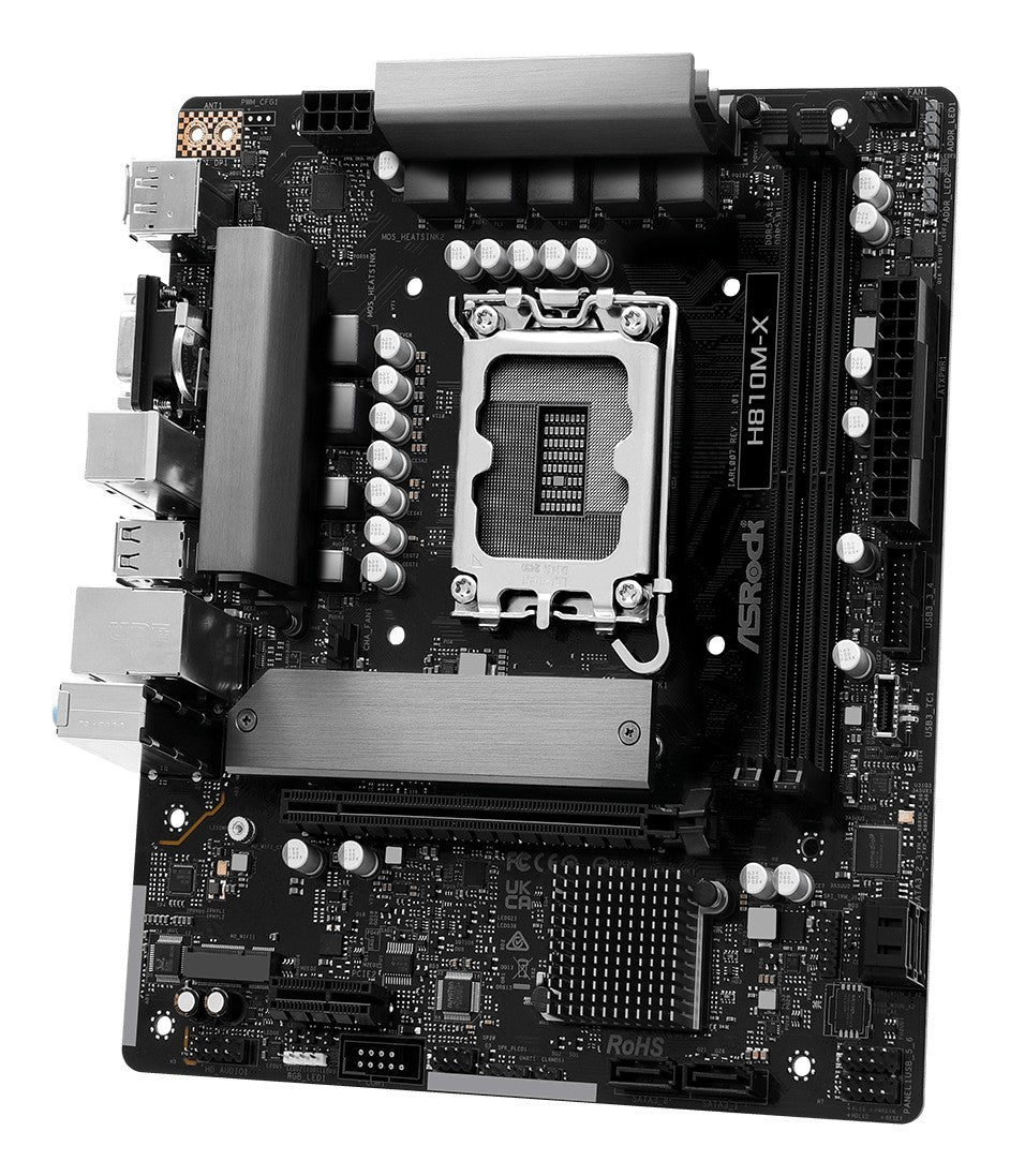 ASRock 90-MXBS4-A0UAYZ H810M-X Carte mere Micro ATX avec DDR5 et Ethernet 2,5 Gigabit