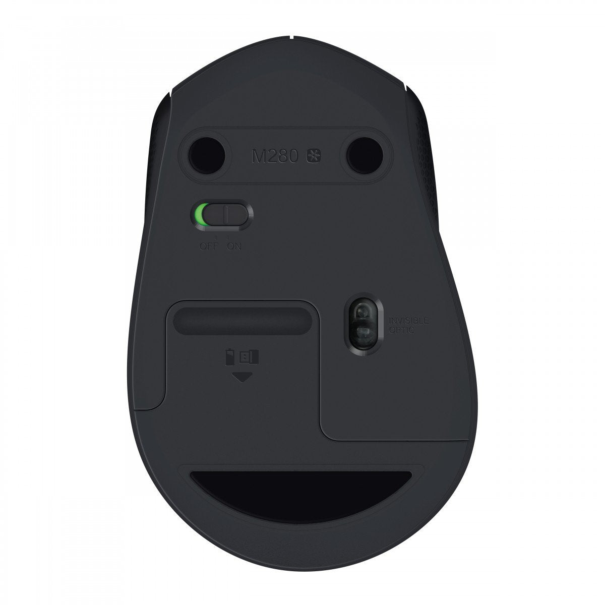 LOGITECH M280 Mouse right-handed optical 3 buttons wireless 2.4 GHz USB wireless receiver black
