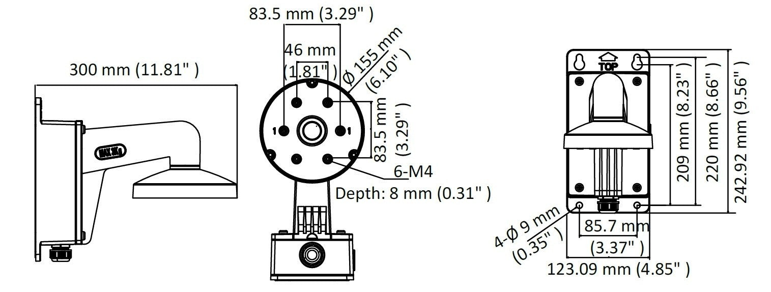 Hikvision DS-1473ZJ-155B Wall mount