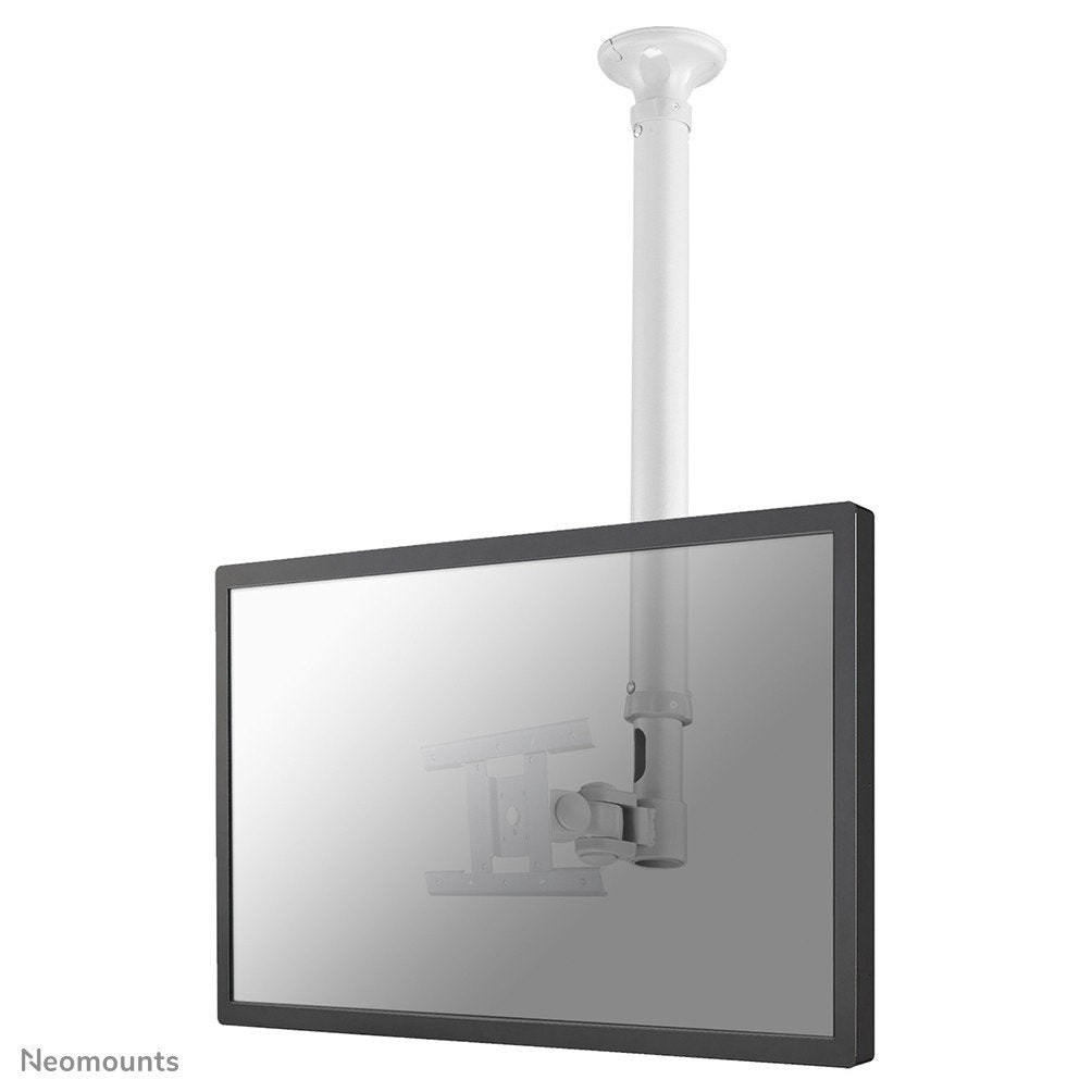 NEOMOUNTS FPMA-C100WHITE Support de plafond pour écran de 10-30p - h 79-129 cm