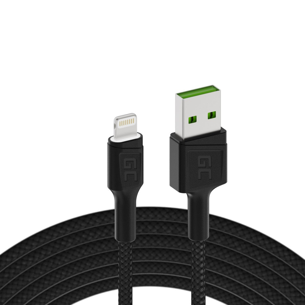 Green Cell KABGC12 câble Lightning 2 m Noir