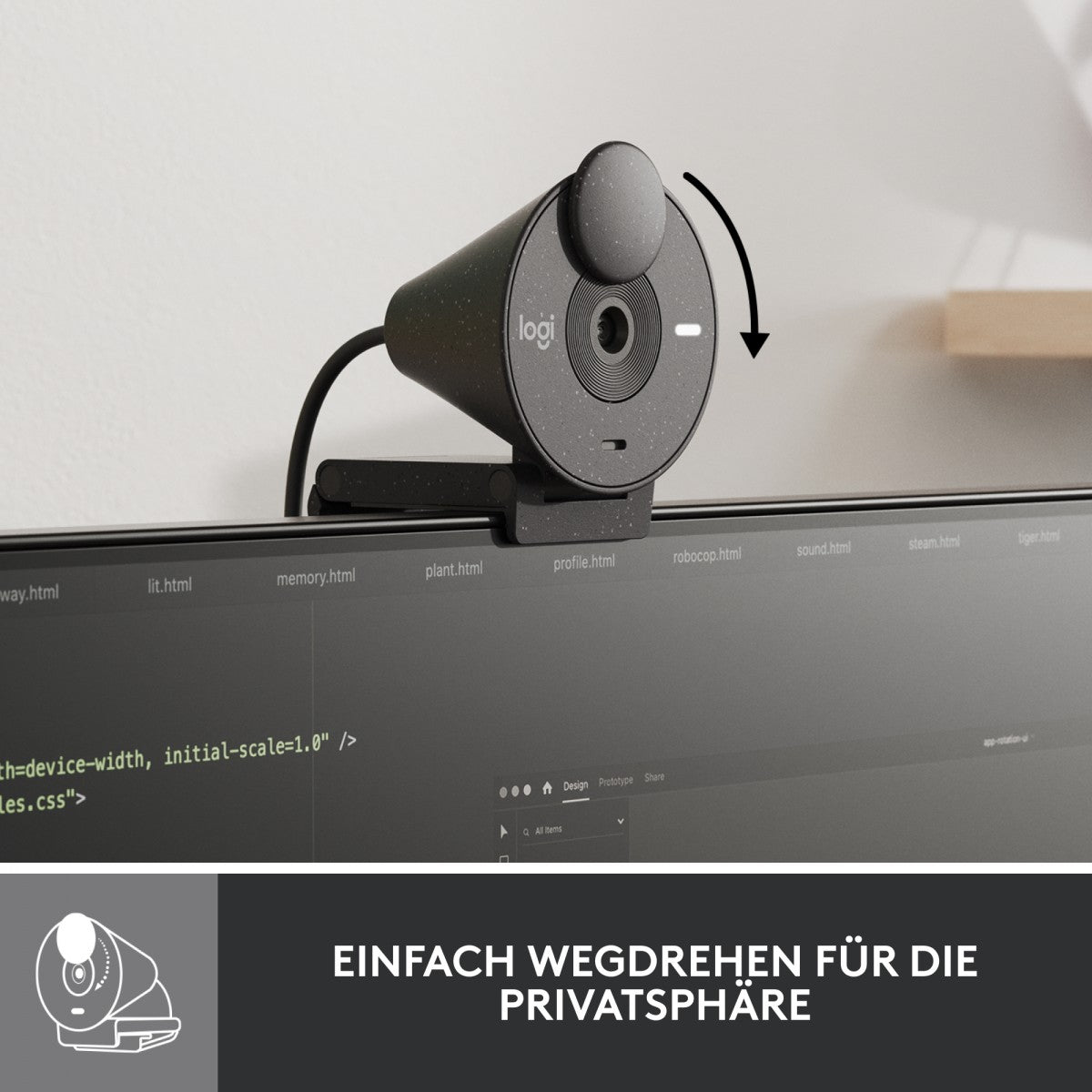 LOGITECH BRIO 300 Webcam colour 2 MP 1920 x 1080 720p 1080p audio USB-C