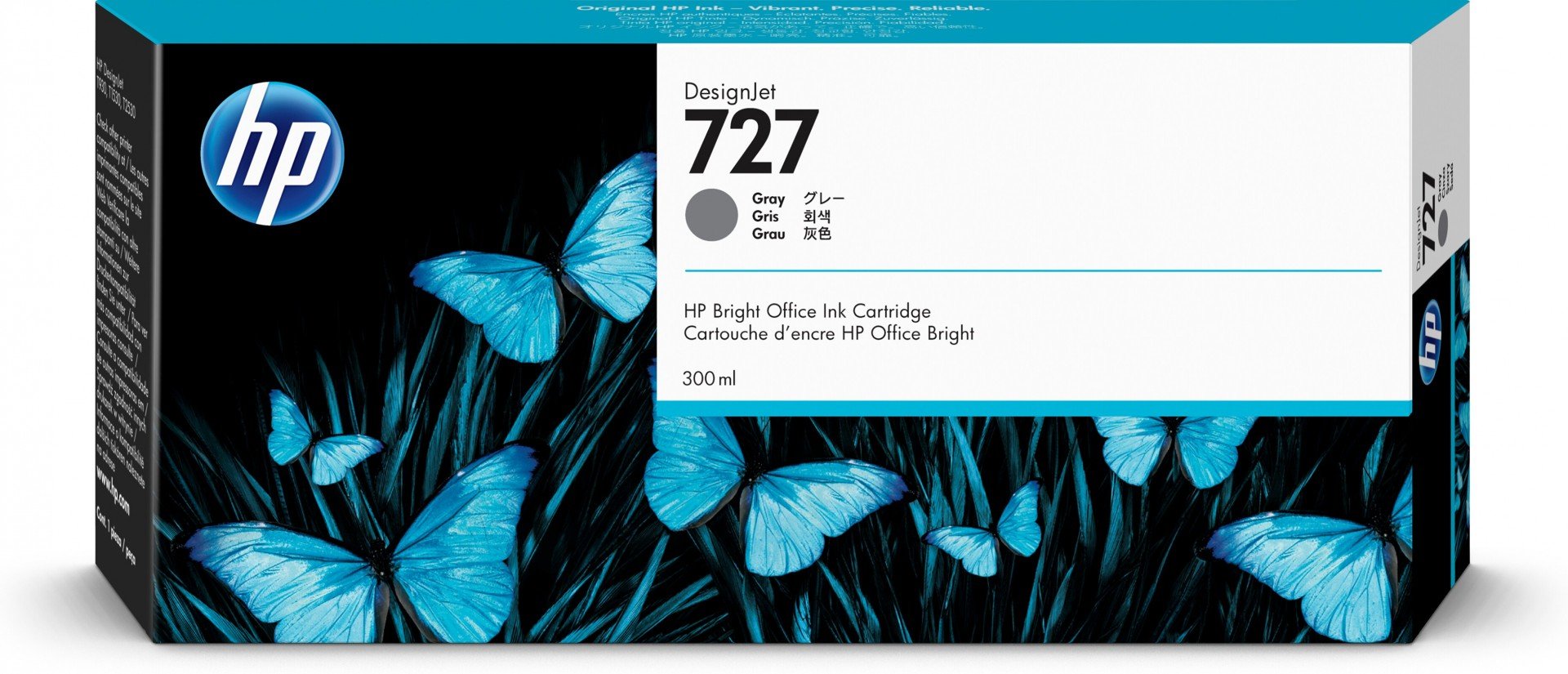 HP 727 original 300-ml Ink cartridge F9J80A Gray